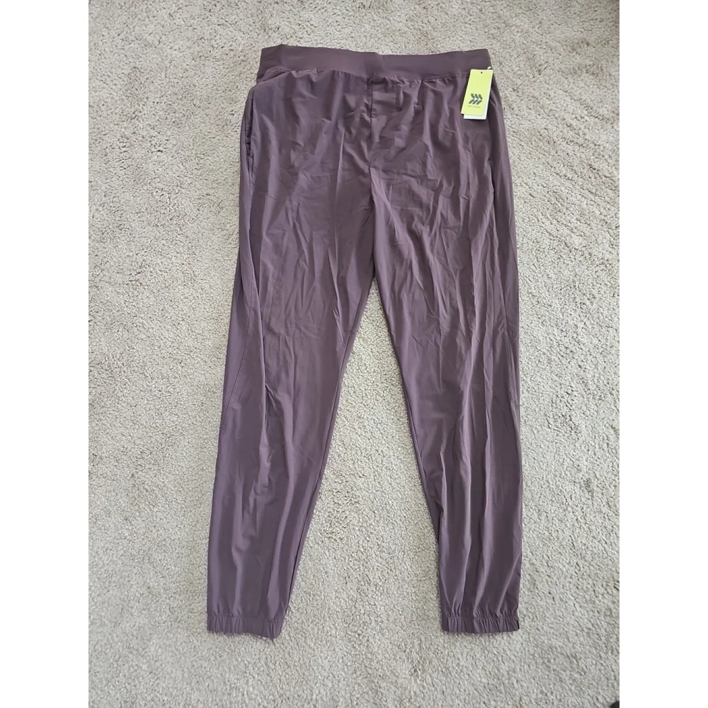 All In Motion Men's Lightweight Run Pants - Small Mulberry